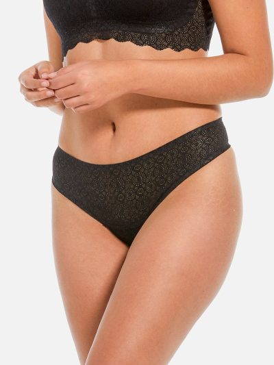 Dream Lace Thong Black