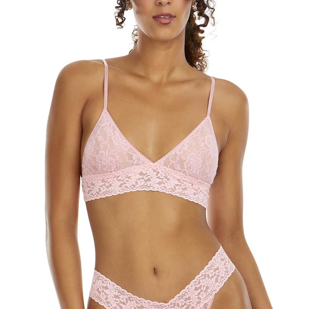 NWT-FREE SHIP!!! Hanky Panky Hot Pink Signature Lace Crossover Bralette, sz  XXS